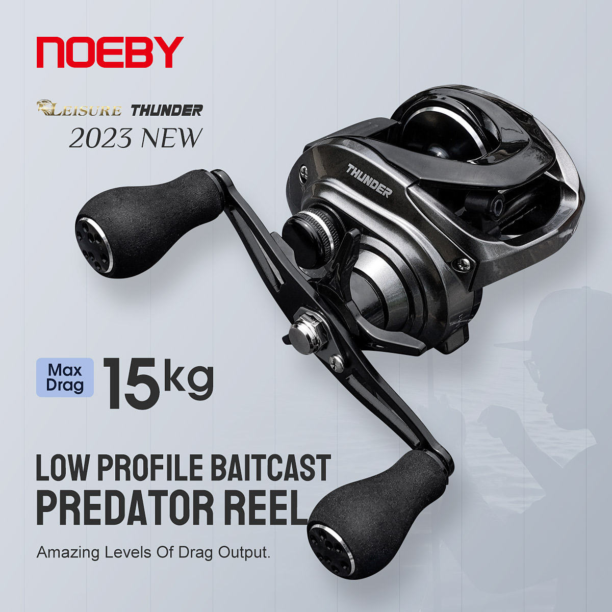 Abu Garcia Reel Max - Noeby รอกเบทคาสติ้งแม่เหล็ก, 15กก. ระบบเบรคลากสูงสุด6.4:1อัตราทดเกียร์8 + 1ลูกปืนตลับลูกปืนเม็ดกลมรูปต่ำขดลวดตกปลานักล่า