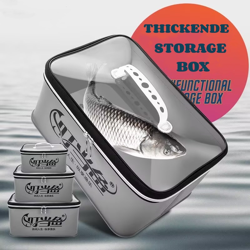 Fish Finder Case - มัลติฟังก์ชั่ EVA กระเป๋าตกปลากล่องพับ Live ถังปลา 4L