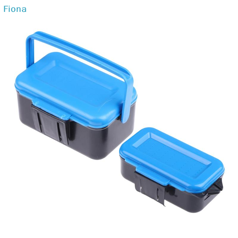 Fish Finder Case - ✔ กล่องใส่เหยื่อตกปลาแบบมีรูระบายอากาศ กล่องพลาสติกใส่เหยื่อสดพร้อมหูหิ้ว สำหรับใส่ไส้เดือนและเหยื่อปลอม