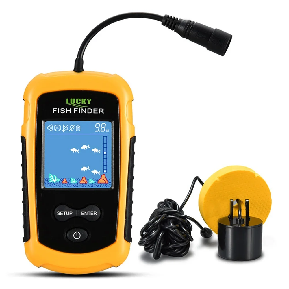 Lucky หน้าจอสี LCD แบบพกพา Fis - Fish Finder Transducer บทวิจารณ์และราคา