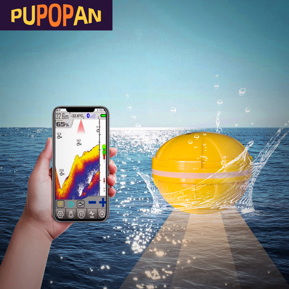 PUPOPAN 100M ยี่ห้อใหม่โทรศัพท - Fish Finder Transducer บทวิจารณ์และราคา