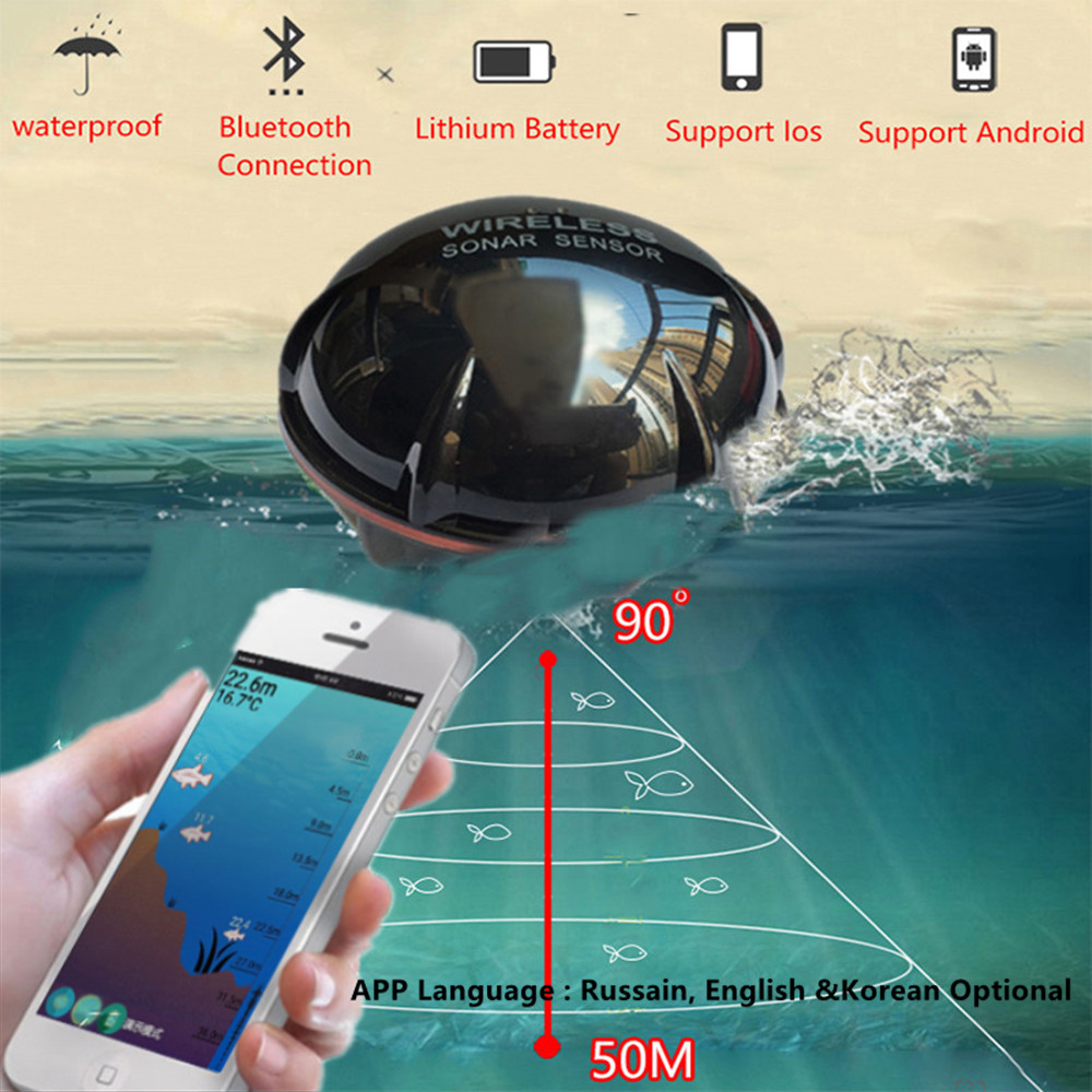 PUPOPAN 100M ยี่ห้อใหม่โทรศัพท - Fish Finder Transducer บทวิจารณ์และราคา